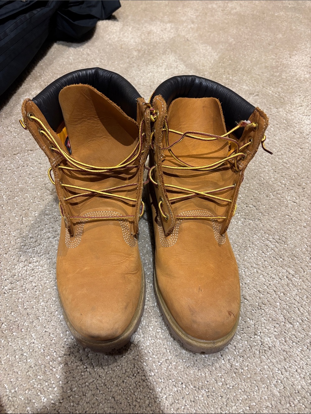 Men's Timberland Work Boots - Tan Leather Lace-Up